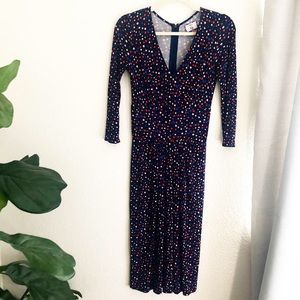 Issa London para C+A wrap Dress polka navy